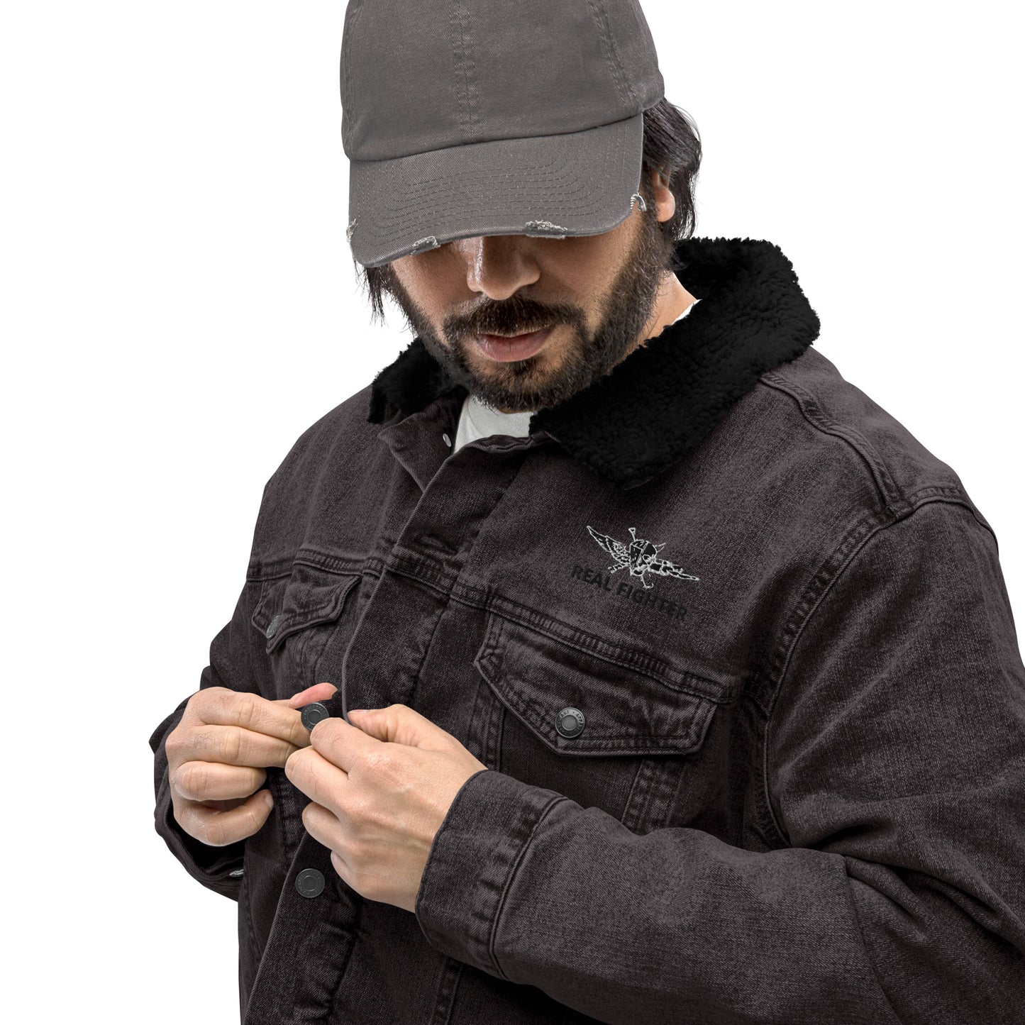 Recon denim sherpa jacket