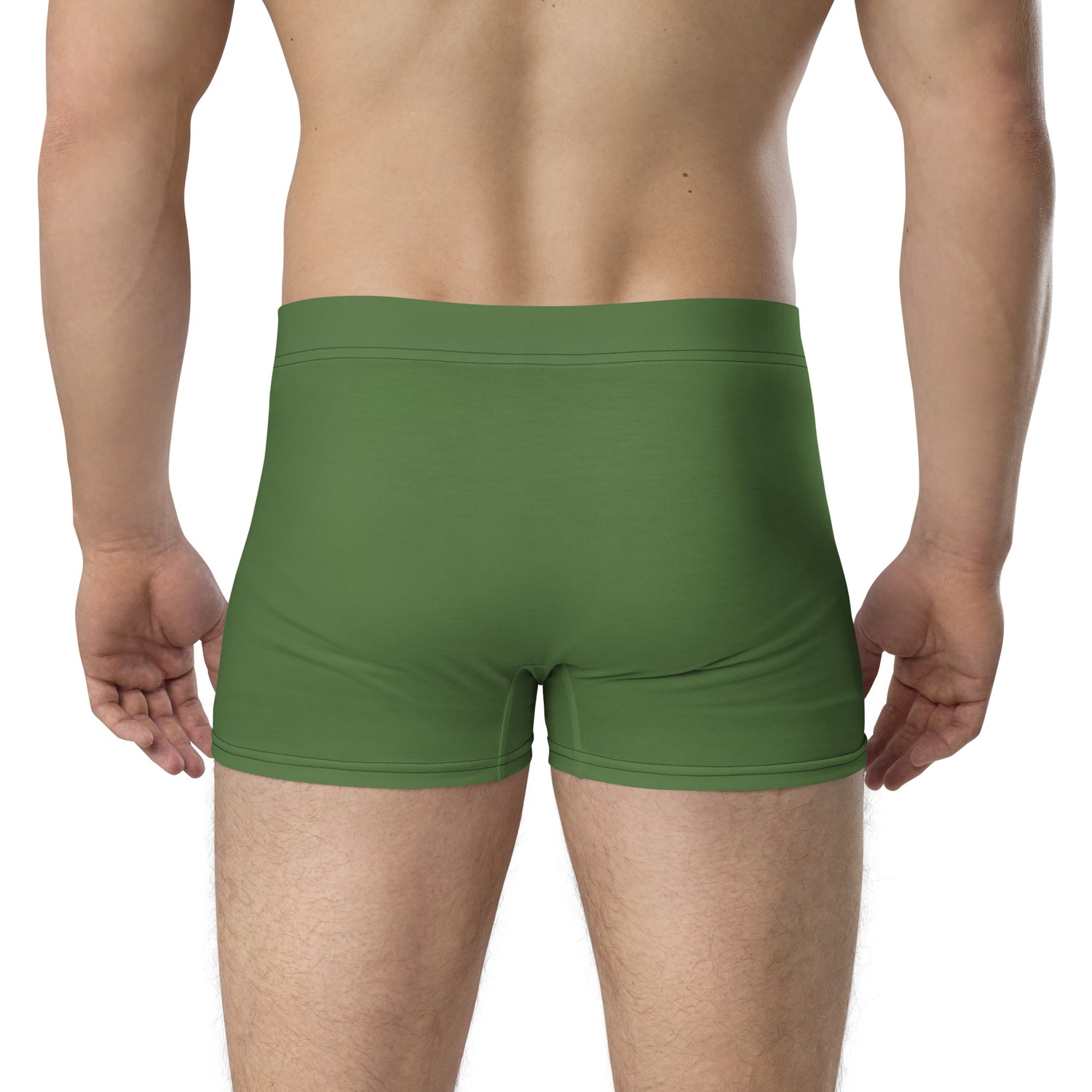 Army green open back cutout bulge enhancing brief size XL