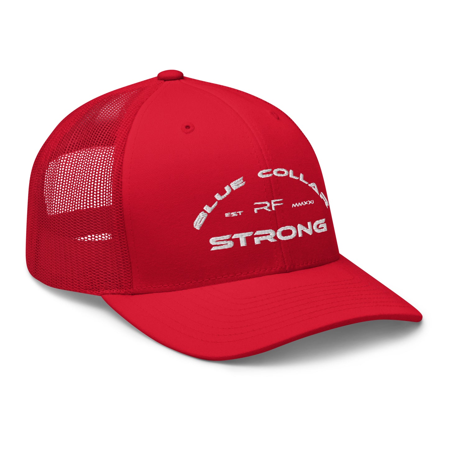 Blue Collar Strong Trucker Hat